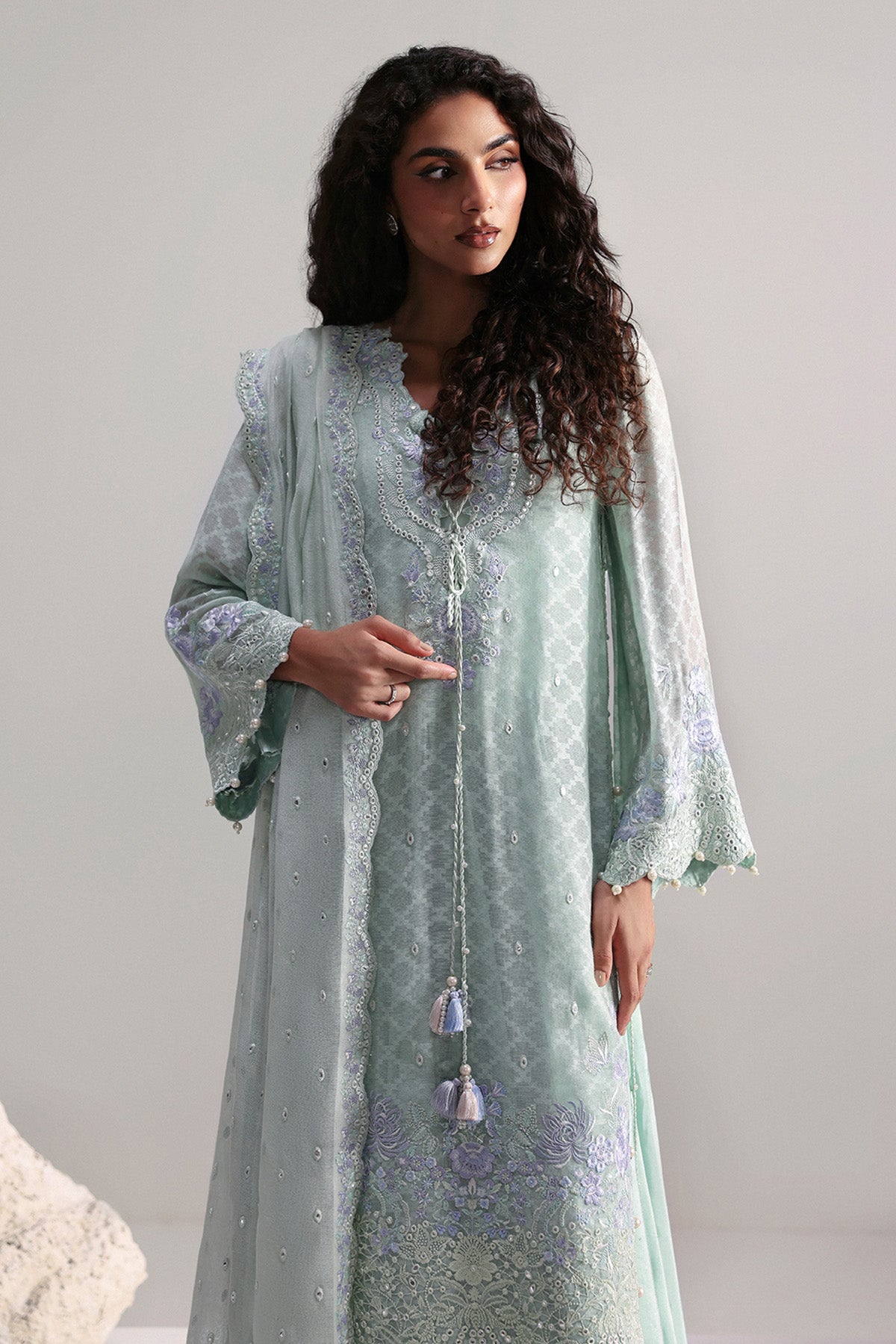 Afrozeh | Slate Ready to Wear | Elysia - Pakistani Designer Dress - by Afrozeh - Type : Ladies Clothes - 100% Original at Saira Sultan