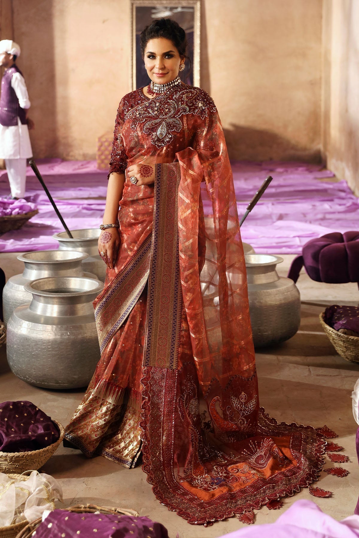 Nureh | Jhoomro Wedding Formals | NL-71 GEHNA - Pakistani Designer Dress - by Nureh | Type: Bridal - 100% Original at Saira Sultan