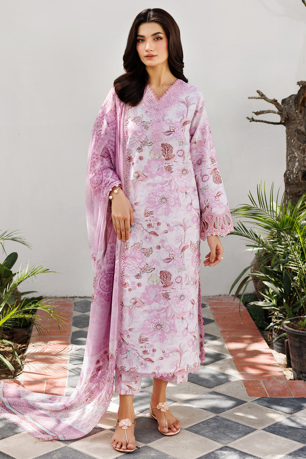 Farasha | Printed Essentials | Pearl Blush - Pakistani Designer Dress - by Farasha - Type : Ladies Clothes - 100% Original at Saira Sultan