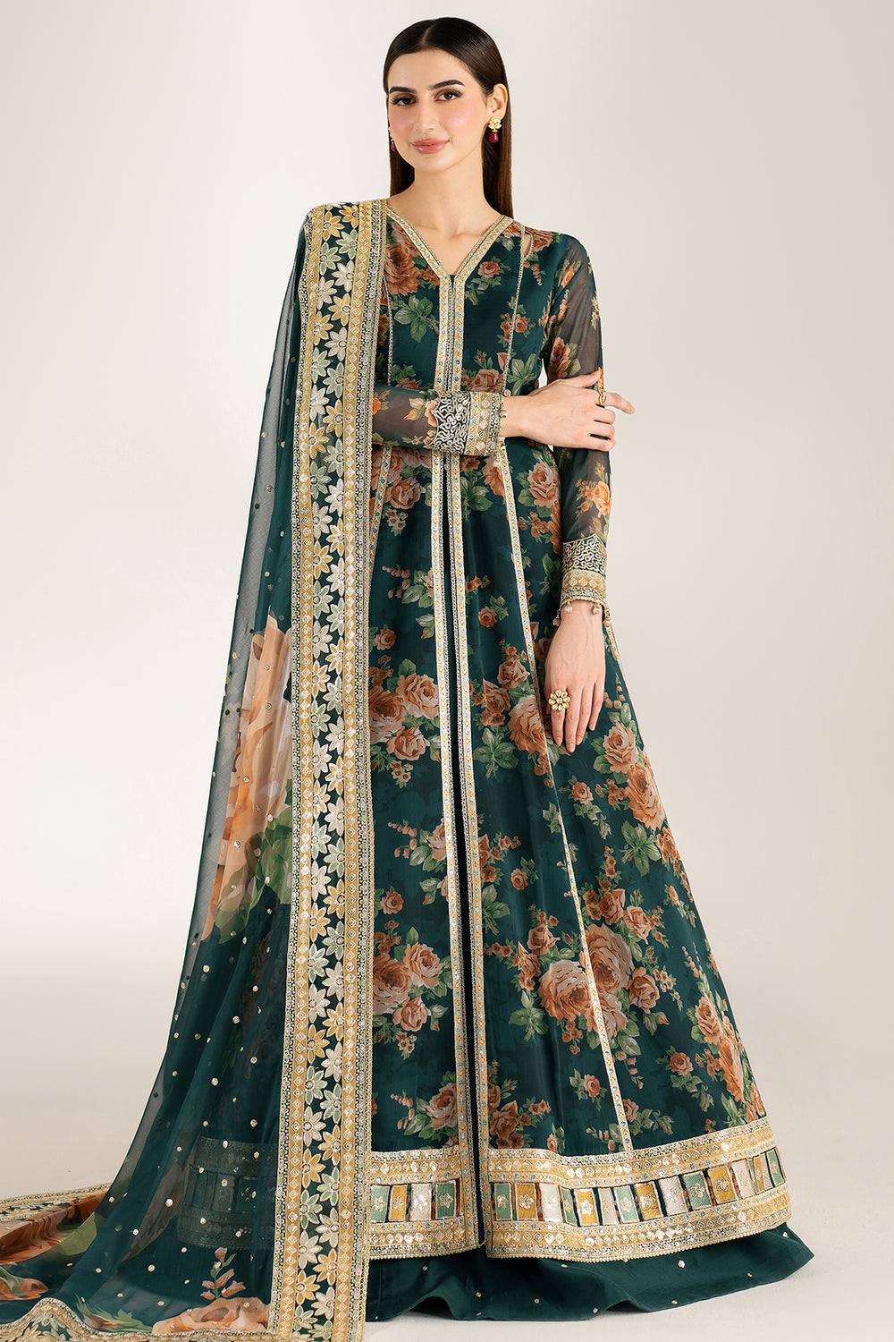 Farasha | Fiorella Formals | Teal Passion - Pakistani Designer Dress - by Farasha - Type : Ladies Clothes - 100% Original at Saira Sultan