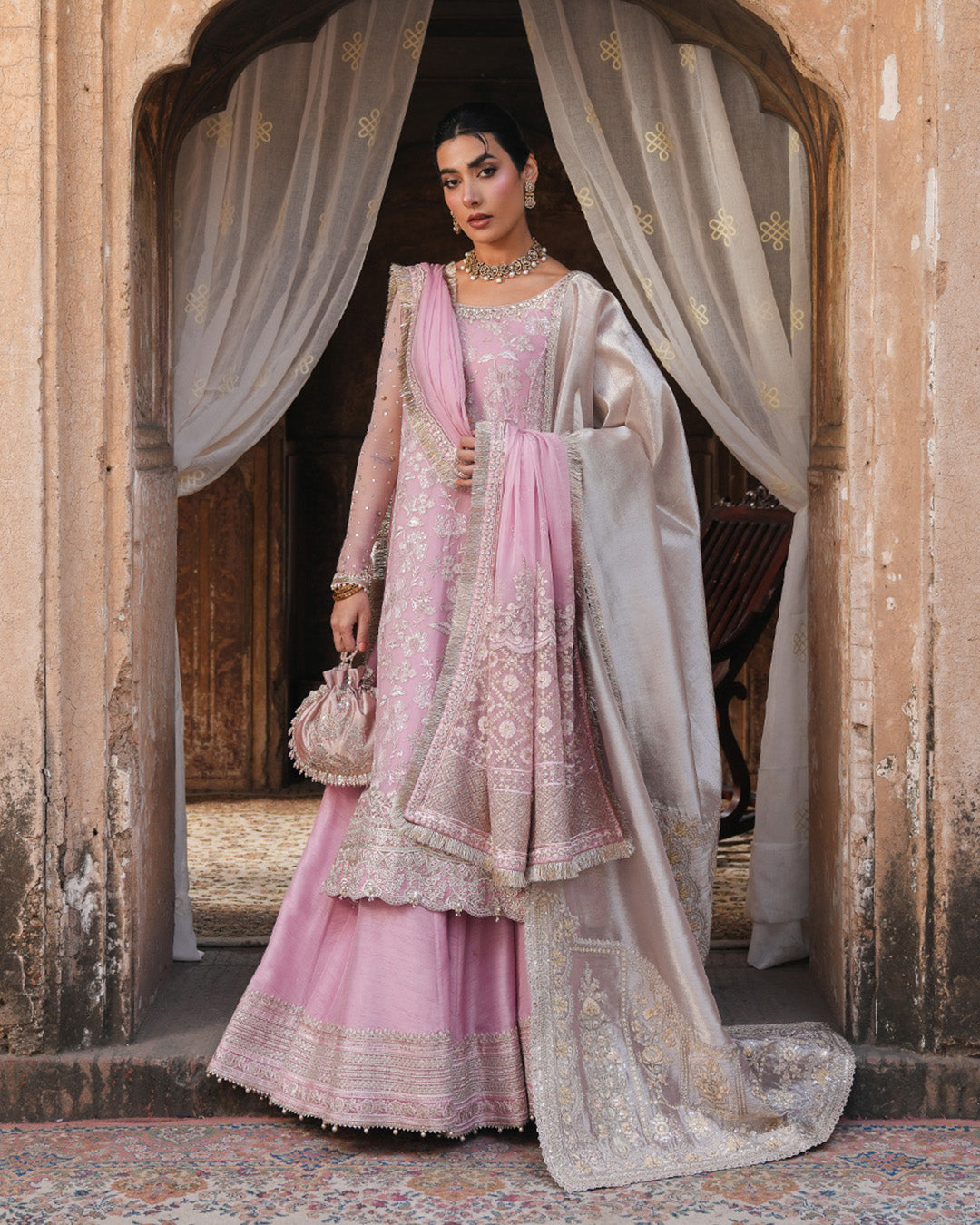 Faiza Saqlain | Zimmal Formals | Vemita XS Lilac Chiffon