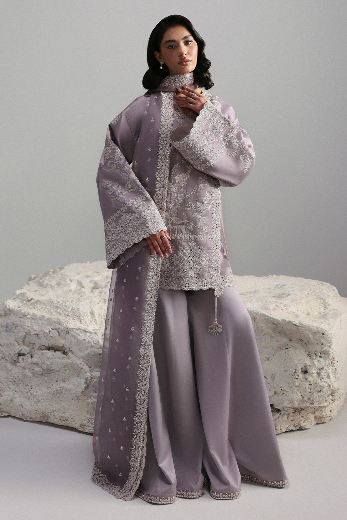 Afrozeh | Slate Ready to Wear | Cressida - Pakistani Designer Dress - by Afrozeh - Type : Ladies Clothes - 100% Original at Saira Sultan
