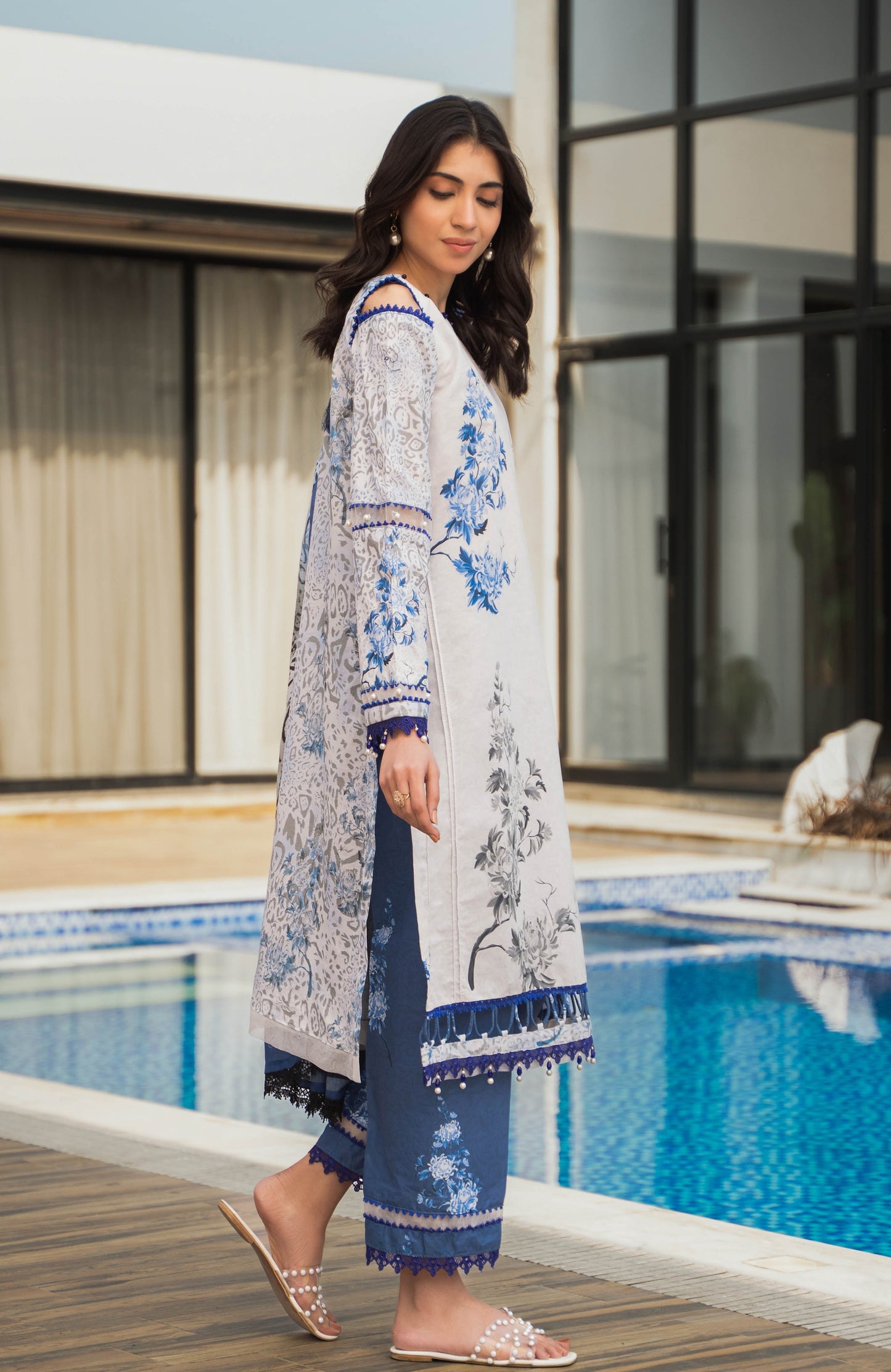 Alzohaib | Premium Prints 25 | AZP-25-02 M Off White Digital Printed