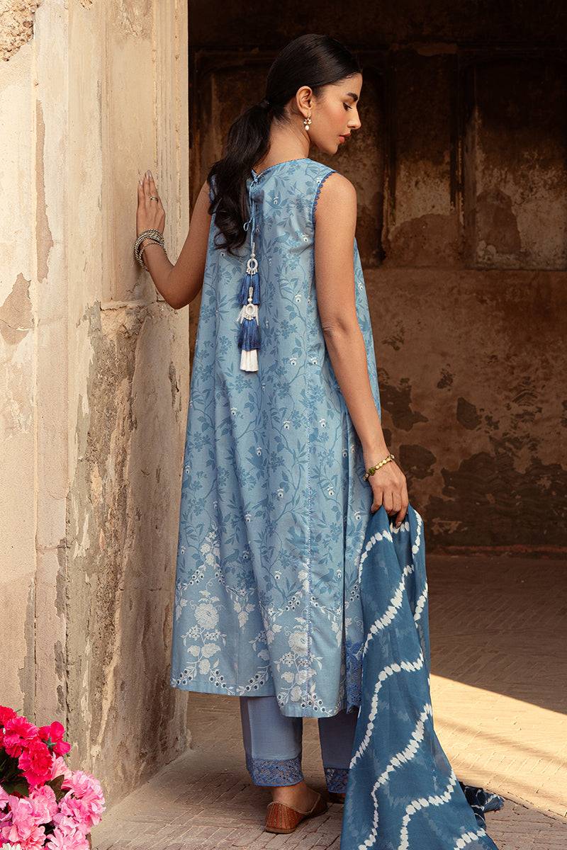 Cross Stitch | Premium Lawn 24 | BLUE SAND - Pakistani Designer Dress - by Cross Stitch | Type: Formal - 100% Original at Saira Sultan