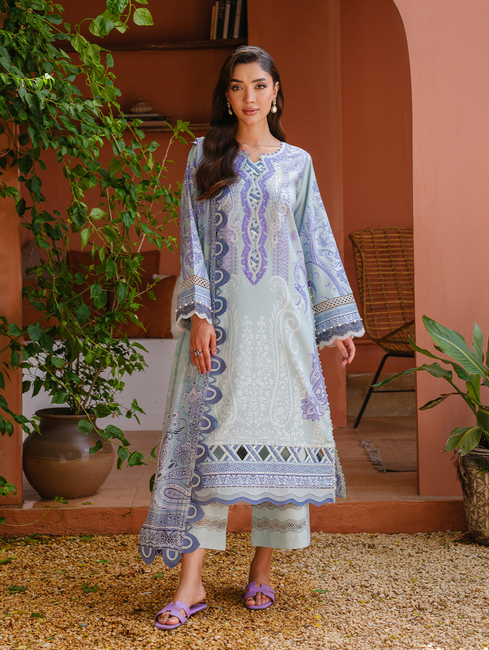 Jade | Cambric 25 | URBANE EMBROIDERED CAMBRIC 25 BB - Pakistani Designer Dress - by Jade - Type : Ladies Clothes - 100% Original at Saira Sultan