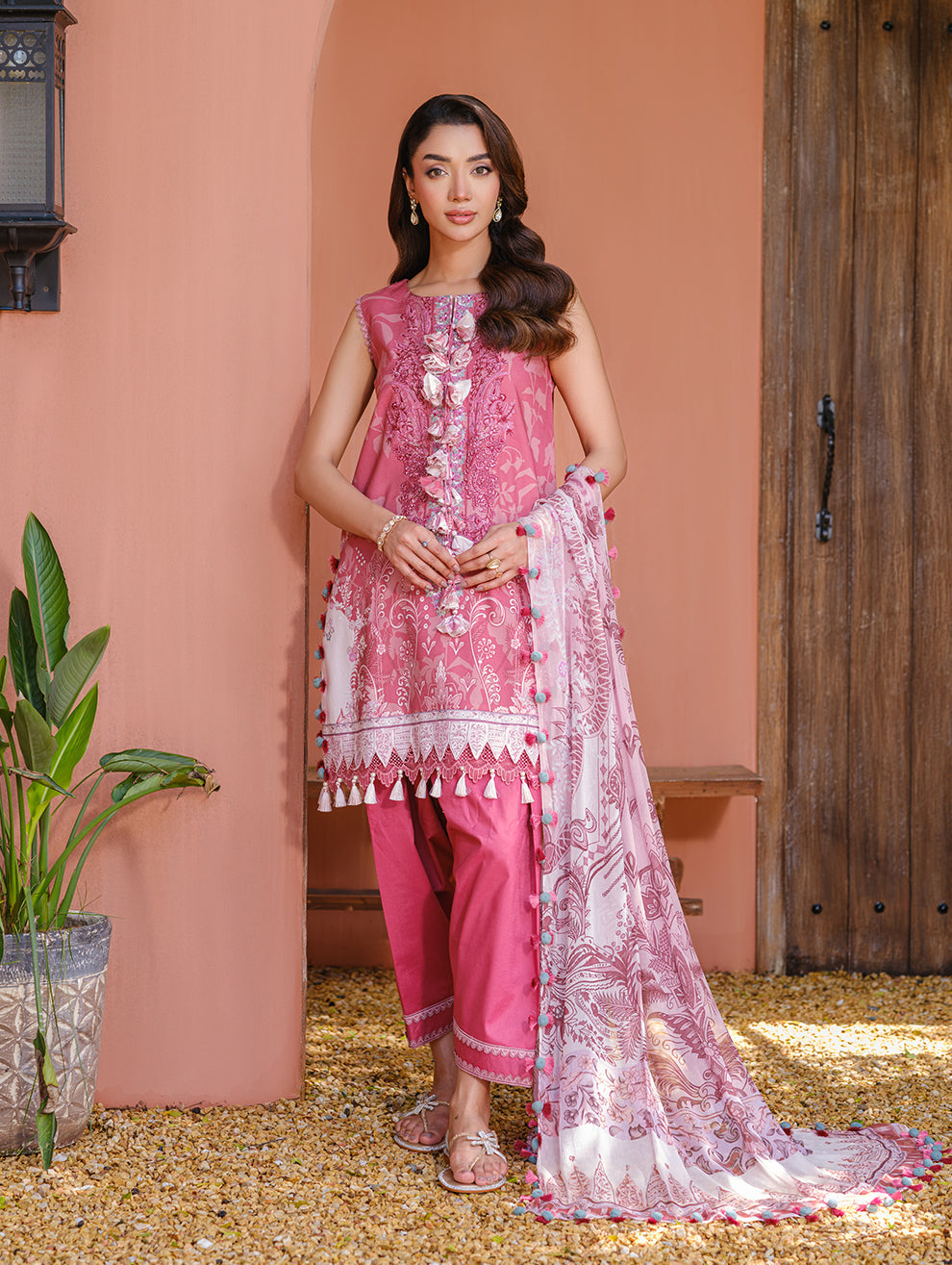 Jade | Cambric 25 | URBANE EMBROIDERED CAMBRIC 25 MUL - Pakistani Designer Dress - by Jade - Type : Ladies Clothes - 100% Original at Saira Sultan