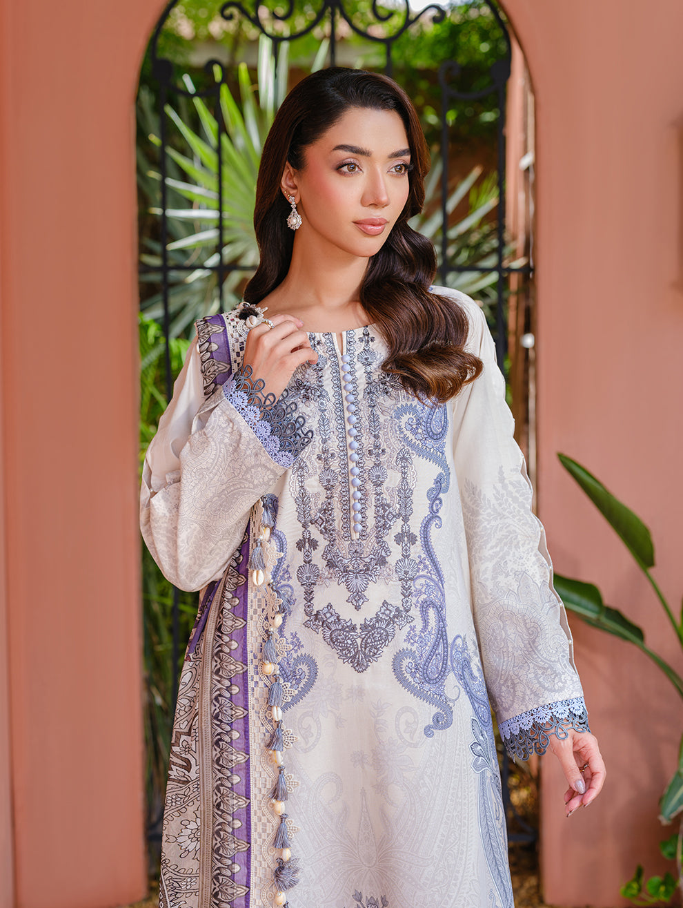 Jade | Cambric 25 | URBANE EMBROIDERED CAMBRIC 25 IV - Pakistani Designer Dress - by Jade - Type : Ladies Clothes - 100% Original at Saira Sultan