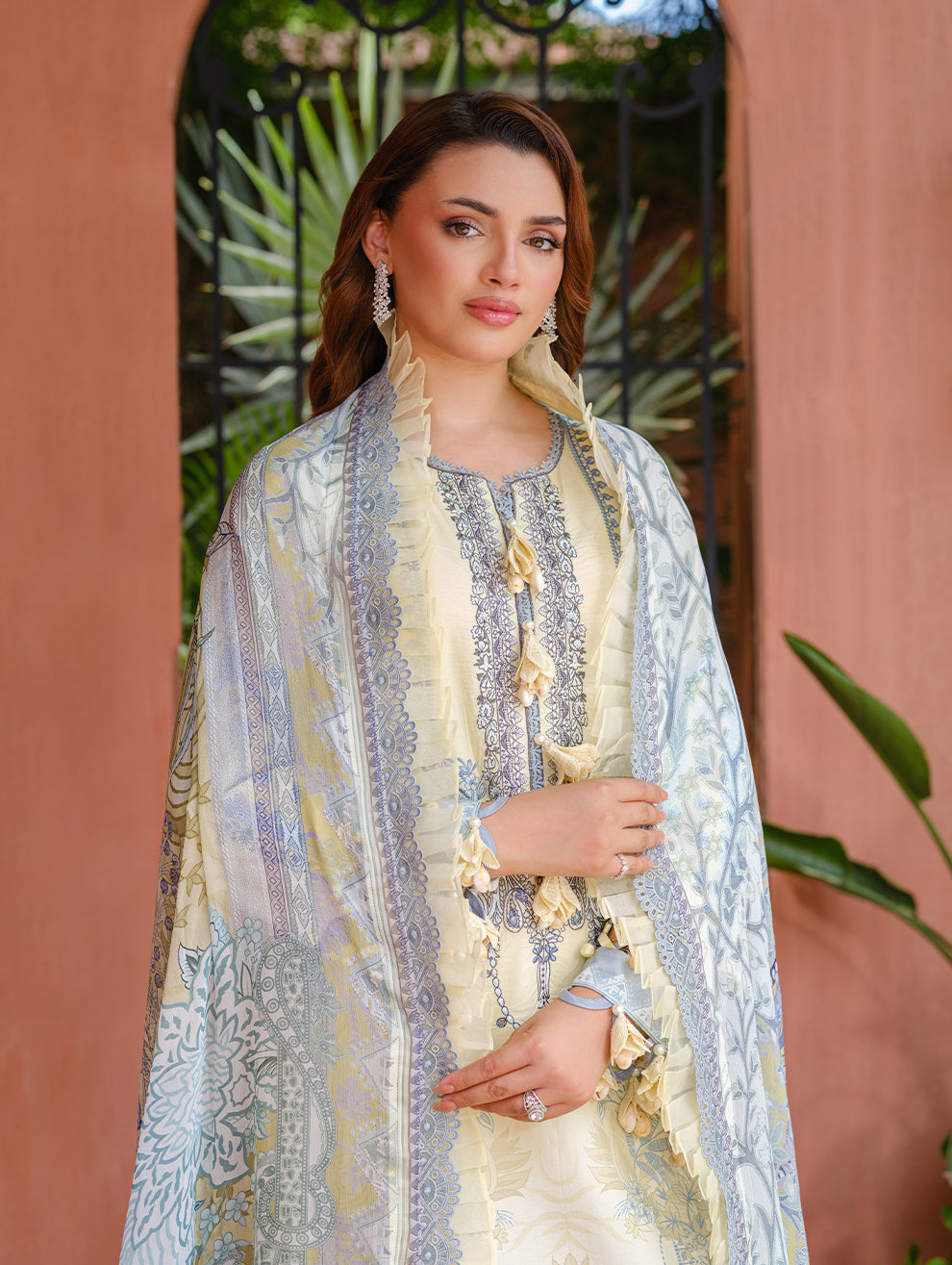 Jade | Cambric 25 | URBANE EMBROIDERED CAMBRIC 25 T - Pakistani Designer Dress - by Jade - Type : Ladies Clothes - 100% Original at Saira Sultan