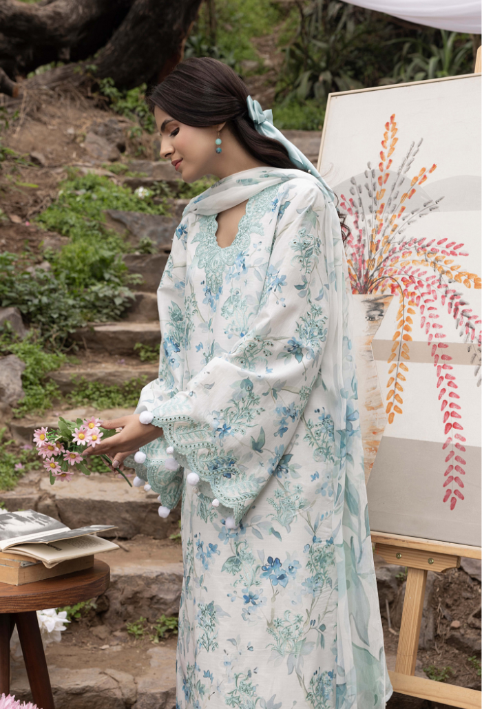 Humdum | Eden Garden 25 | Eden Garden - D05 M Lawn White