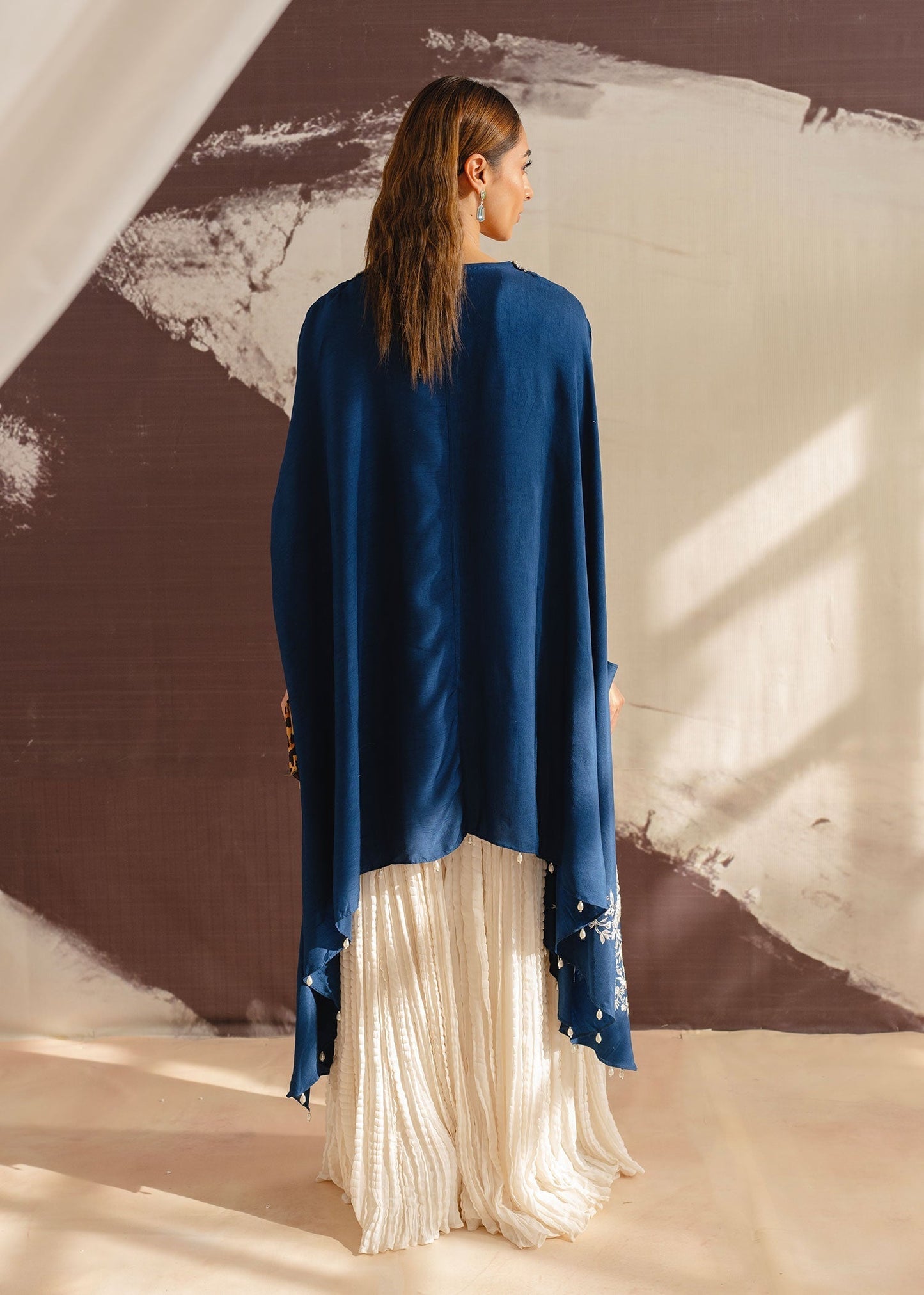 Mahgul | Eye of Cemal | Bejewelled Ocean S Blue Korean Raw Silk