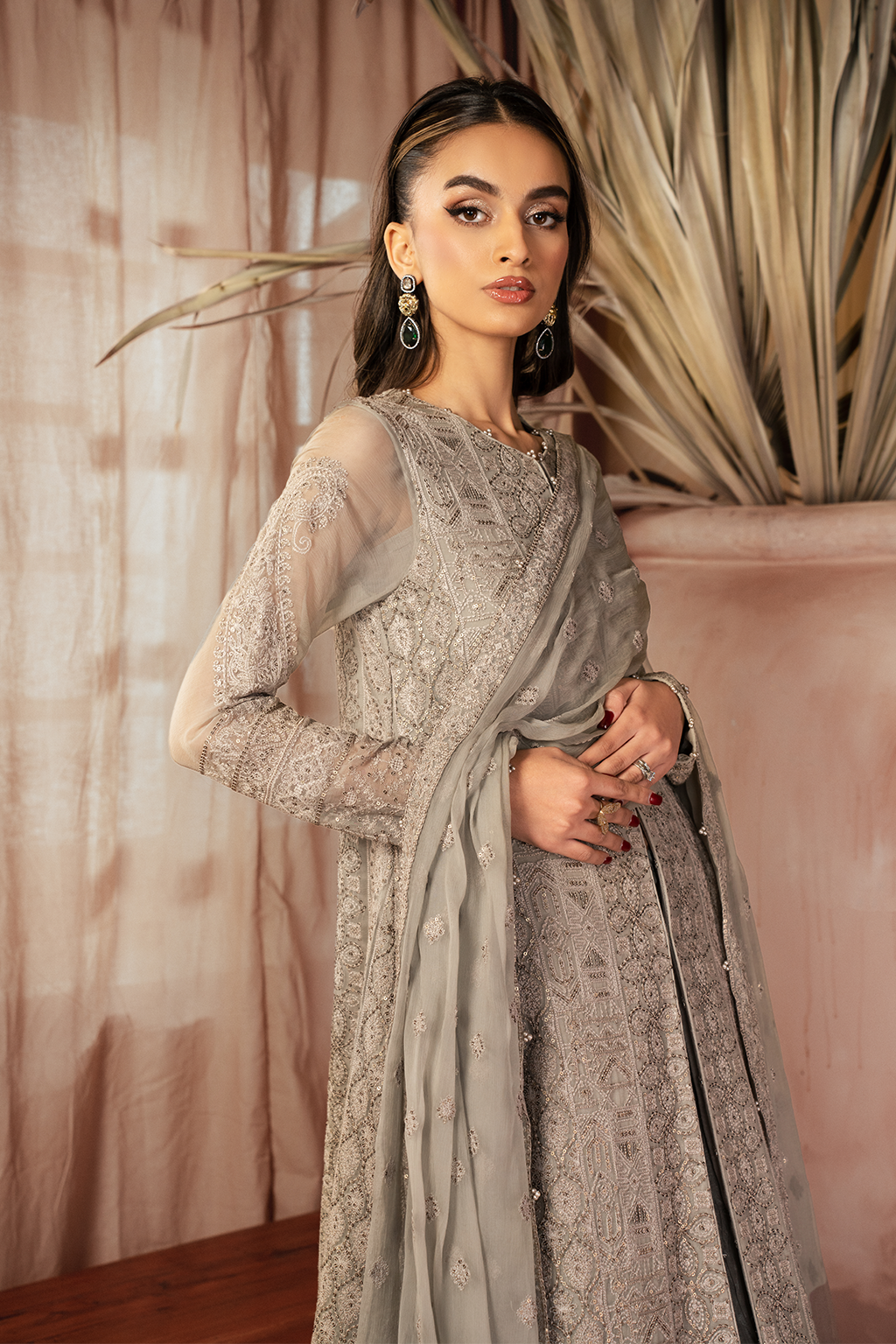Iznik | Chiffon Kari | ICK-08 Embroidered Chiffon - Pakistani Designer Dress - by Iznik | Type: Bridal - 100% Original at Saira Sultan