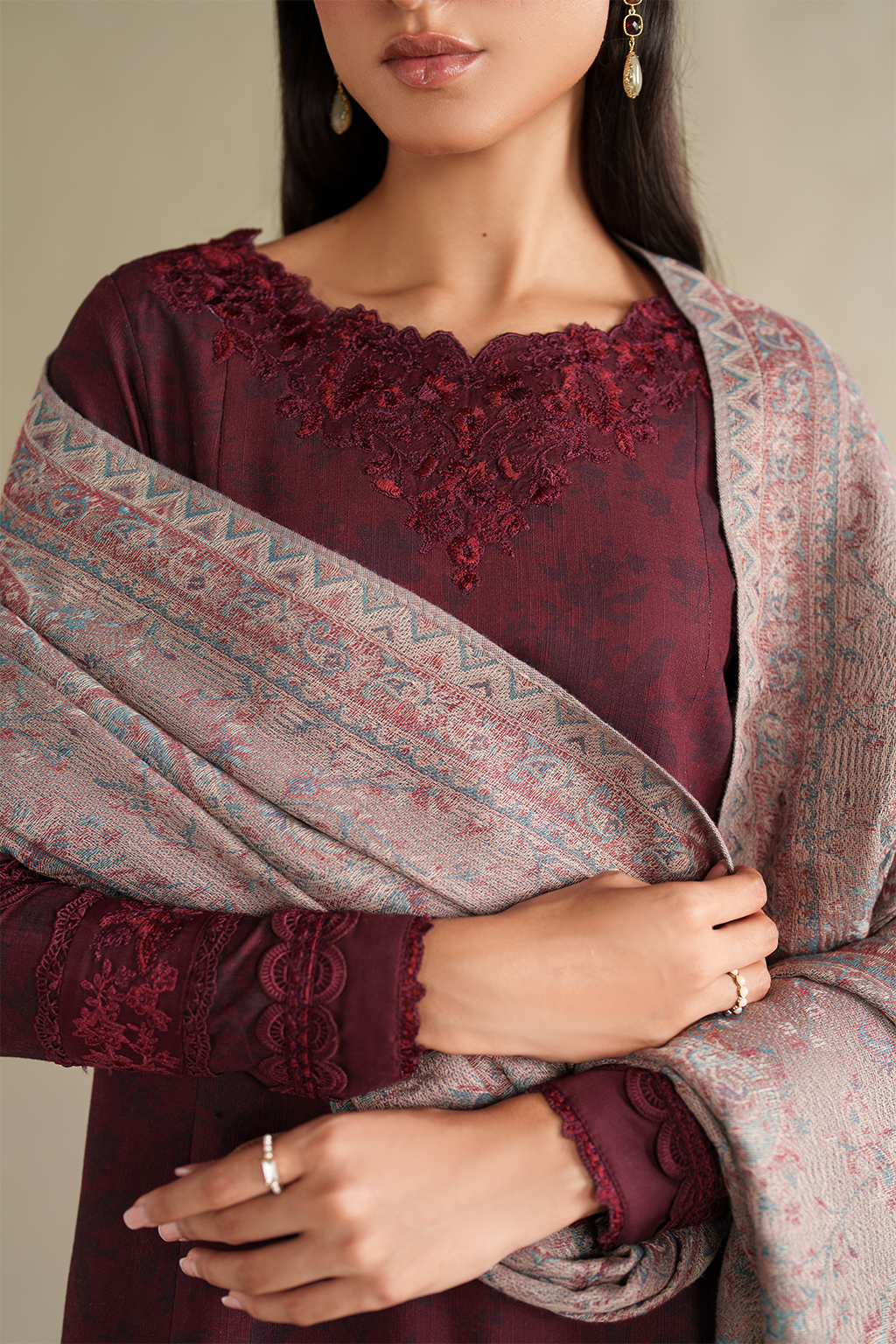 Iznik | Winter Chapter 25 | UE-590 Printed Khaddar by Iznik - Designer Dress - Type : Ladies Clothes - Available at Saira Sultan - 100% Original