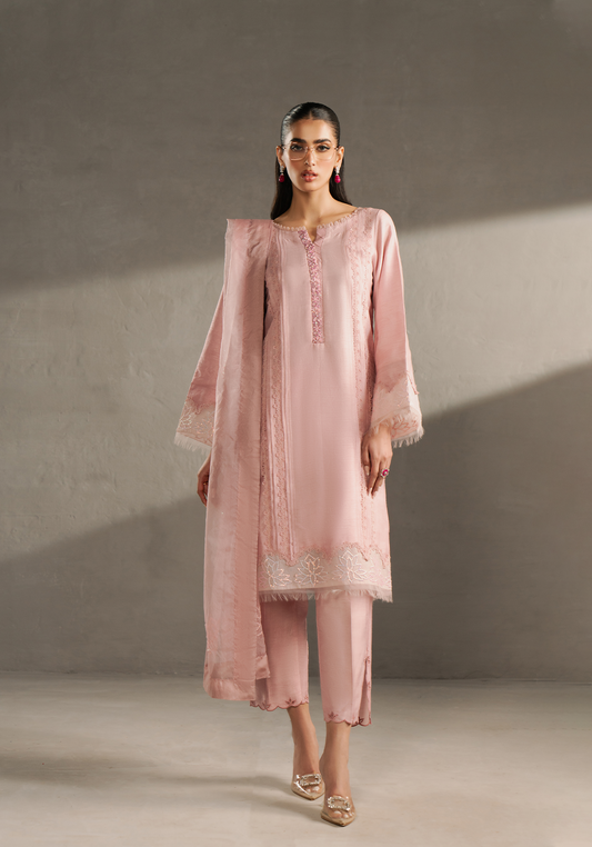 Zarqash | Silk Edit | ZQS 004 BELLA S Powder Pink Raw Silk