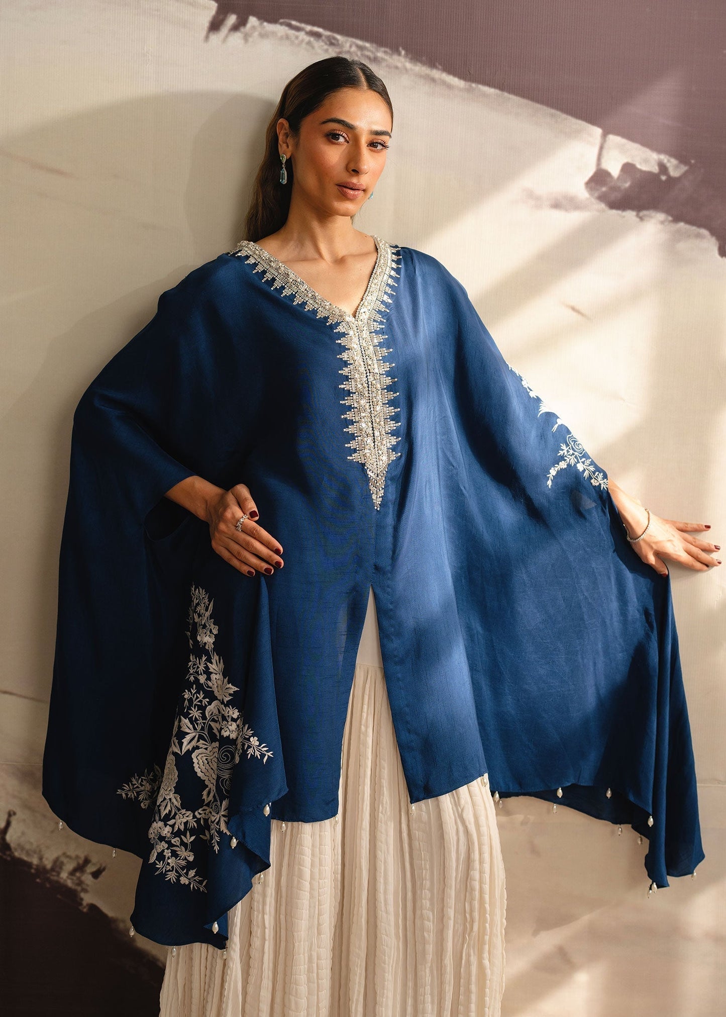 Mahgul | Eye of Cemal | Bejewelled Ocean M Blue Korean Raw Silk