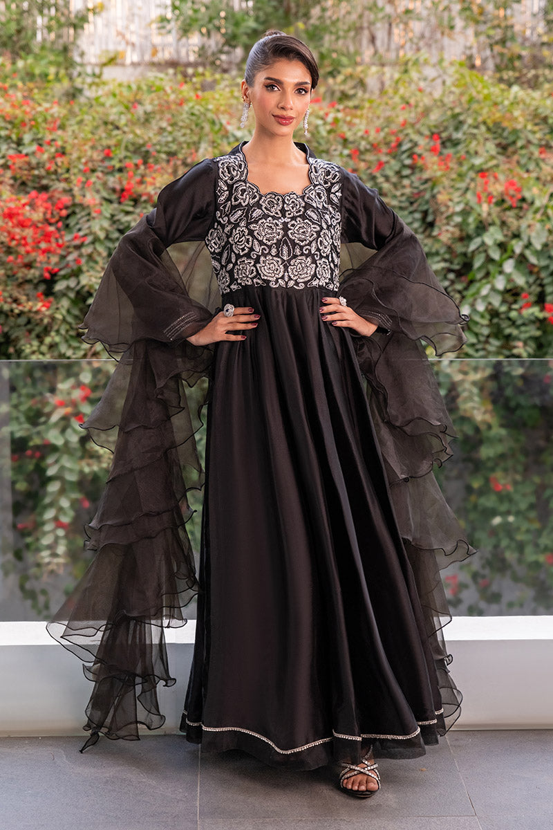 Chic Ophicial | Celenia Pret | Elegant Black Kalidar XS Black Pure Sheesha Silk