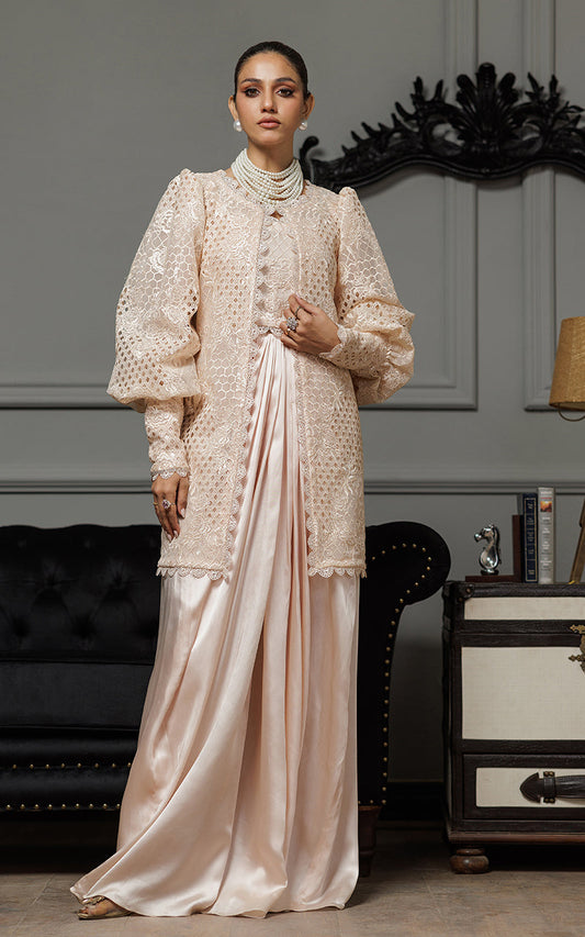 Threads and Motifs | Formal Dresses 25 | Organza Embroidered Jacket With Embroidered Tube And Skirt - Pakistani Designer Dress - by Threads and Motifs - Type : Ladies Clothes - 100% Original at Saira Sultan