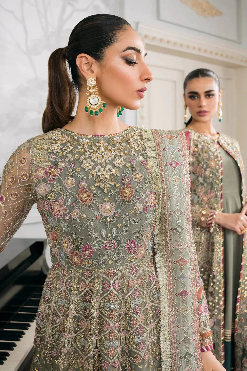 Baroque | Chantelle Embroidered Collection 2024 | CH12-02 - Pakistani Designer Dress - by Baroque | Type: Formal - 100% Original at Saira Sultan