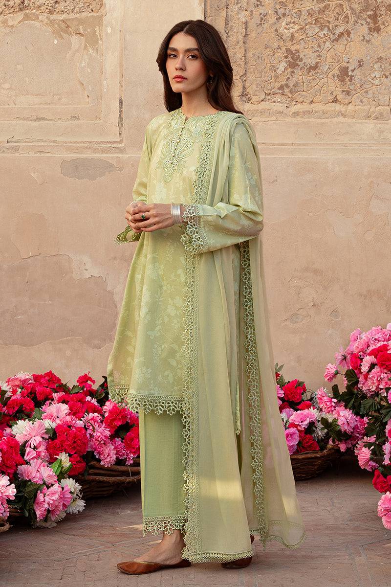 Cross Stitch | Premium Lawn 24 | MISTED GREEN - Pakistani Designer Dress - by Cross Stitch | Type: Formal - 100% Original at Saira Sultan