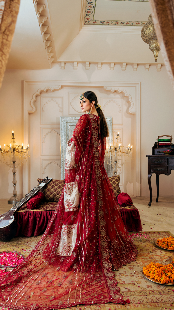 Zebtan | Zircon Wedding Formals | ANARKALI ZQ-09 S Magenta Net