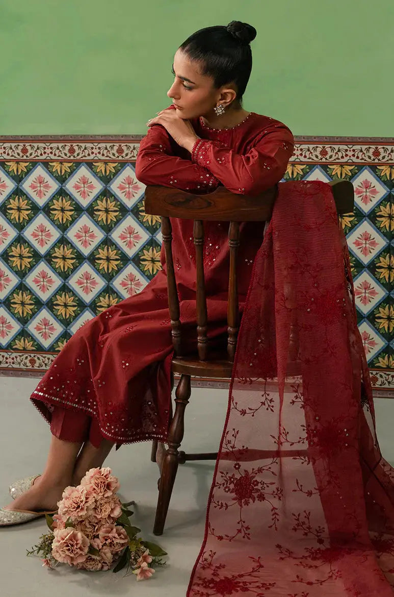 Cross Stitch | Mahiri Embroidered Collection | ROSE FLORINE - Pakistani Designer Dress - by Cross Stitch | Type: Luxury - 100% Original at Saira Sultan