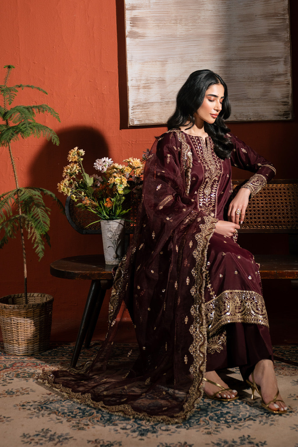 Neeshay | Raw Silk | RTW-RS-05 - Pakistani Designer Dress - by Neeshay - Type : Ladies Clothes - 100% Original at Saira Sultan