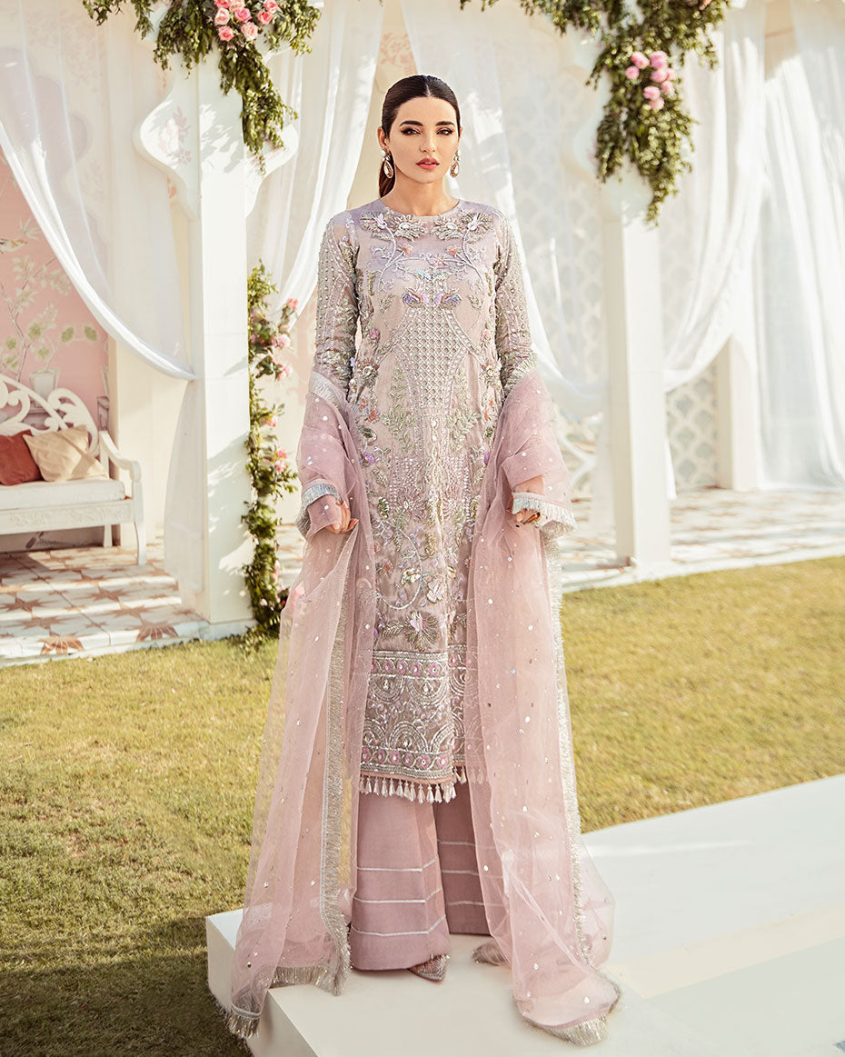 Gulaal | Wedding Formals | CLAIR EMBROIDERED NET 3-PIECE SUIT WS-05 - Pakistani Designer Dress - by Gulaal | Type: Bridal - 100% Original at Saira Sultan