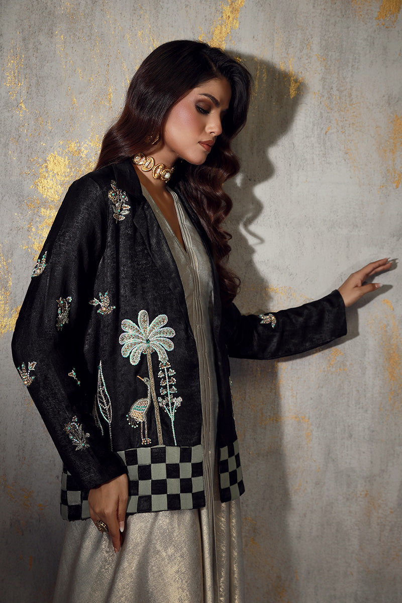 Wardha Saleem | Luxury Pret Fusion Wear | CYLA L Ice Blue Velvet Silk