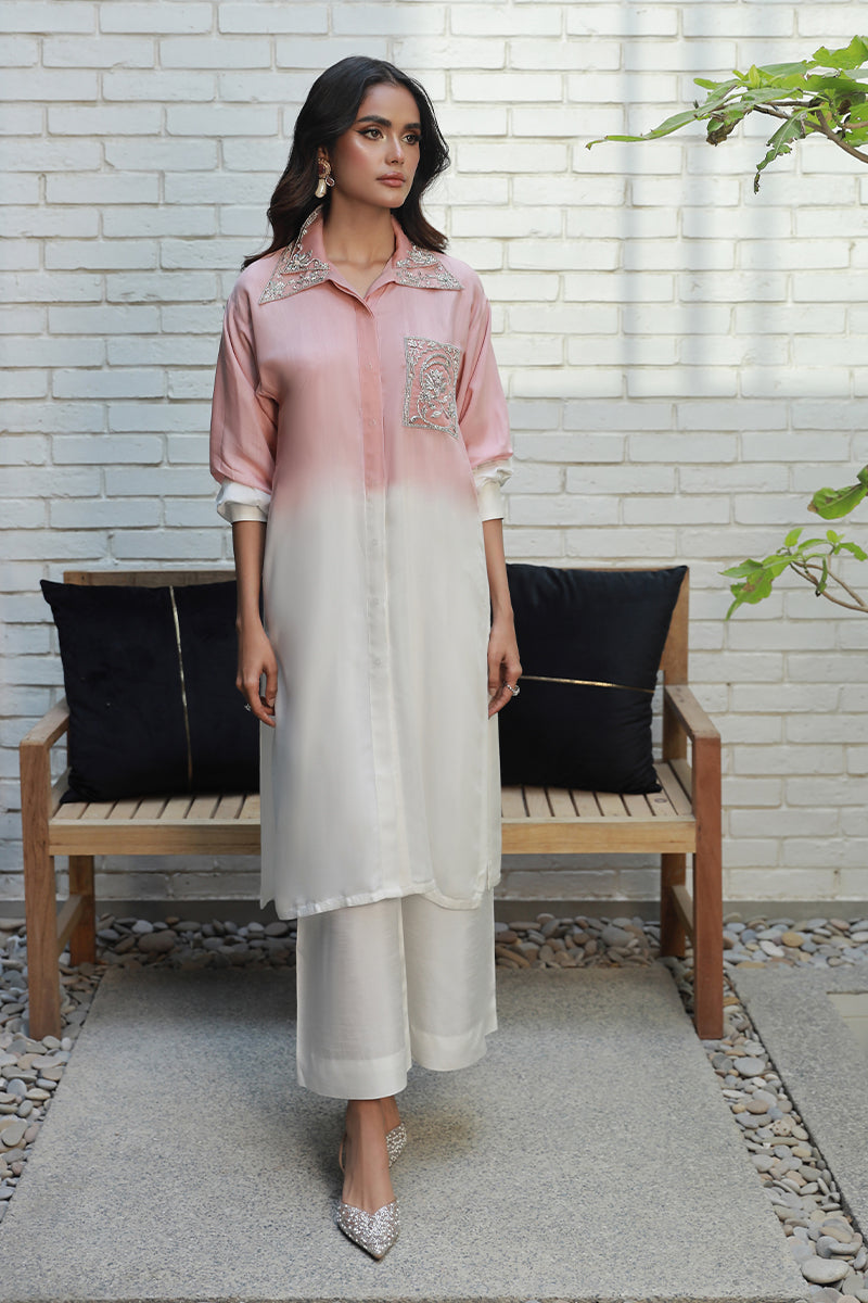 Wardha Saleem | Luxury Pret Traditional Wear | PARIZA M Pink Cotton Silk