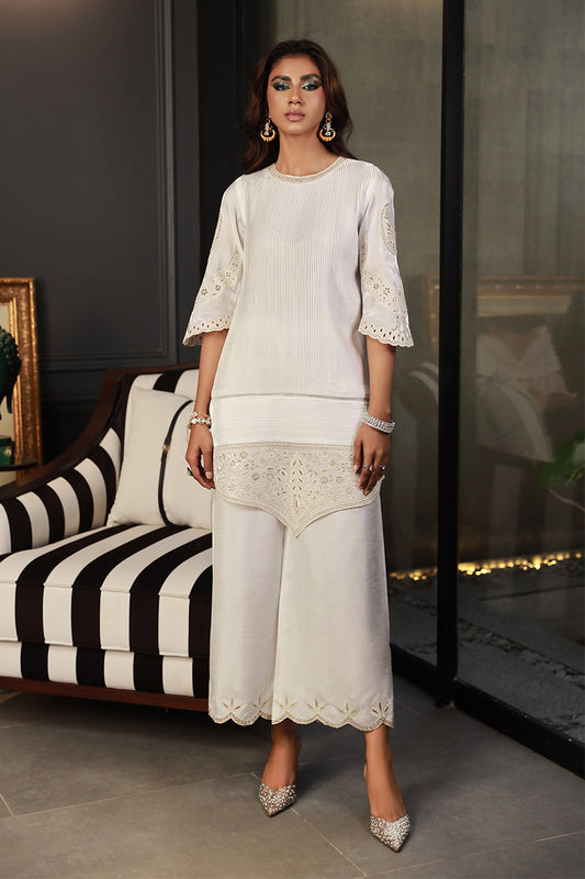 Wardha Saleem | Luxury Pret Traditional Wear | DALE XS White Silk