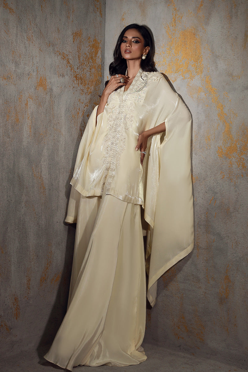 Wardha Saleem | Luxury Pret Fusion Wear | XARA XL Ivory Lava Silk