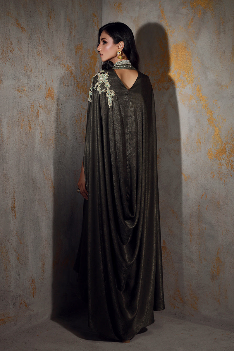 Wardha Saleem | Luxury Pret Fusion Wear | RIA S Gray Silk