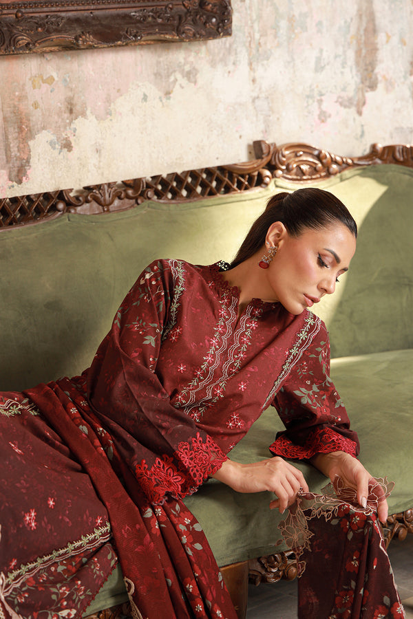 Sahar | Fall 25 | Crimson Amour - Pakistani Designer Dress - by Sahar - Type : Ladies Clothes - 100% Original at Saira Sultan