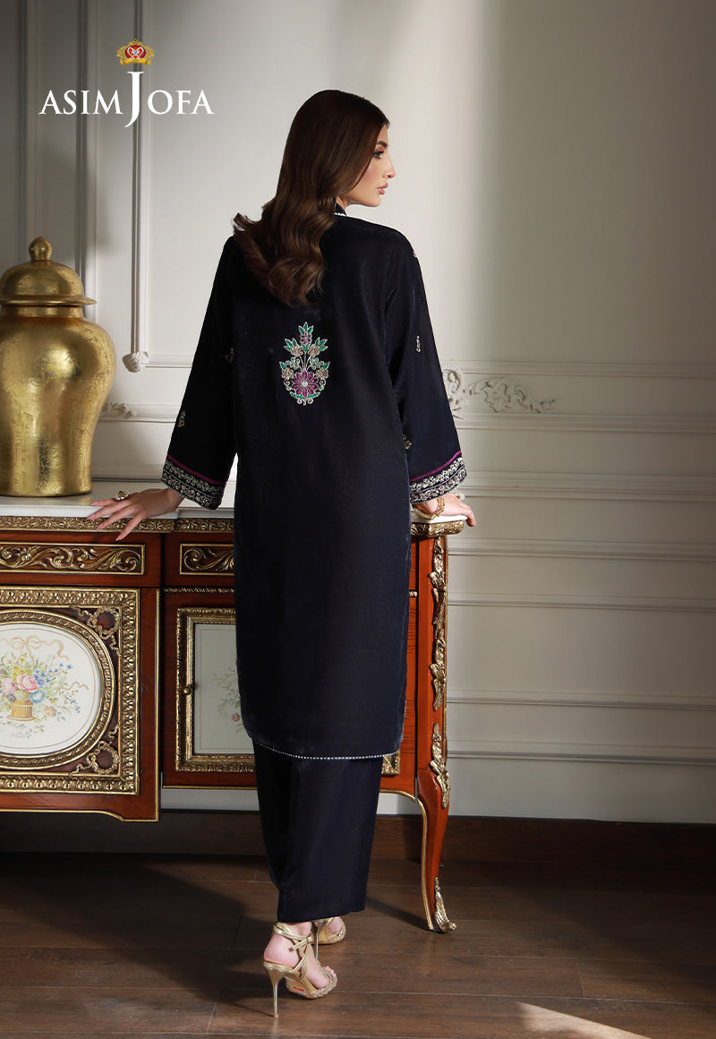Asim Jofa | Velvet Edit | AJVG-11 M Navy Blue Velvet