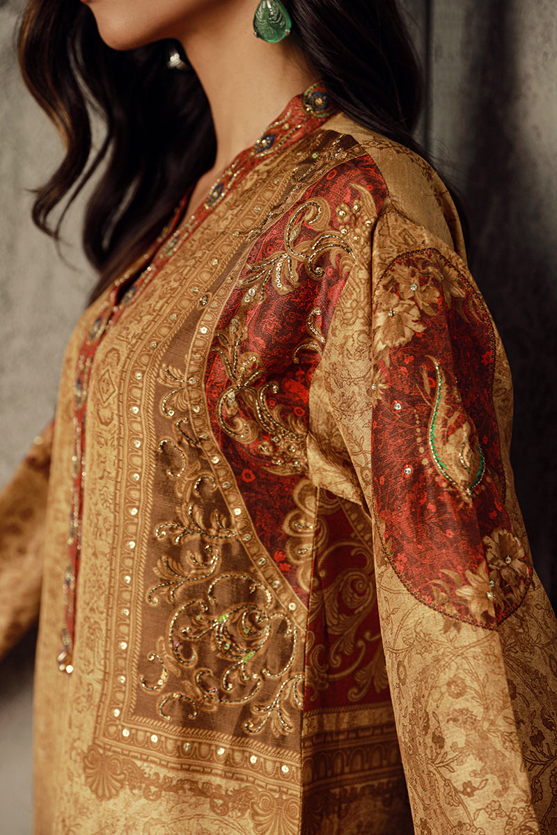 Wardha Saleem | Luxury Pret Traditional Wear | AYA M Gold Pure Raw Silk