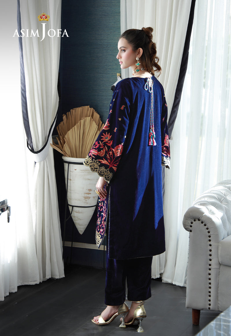 Asim Jofa | Velvet Edit | AJVG-03 M Navy Blue Velvet