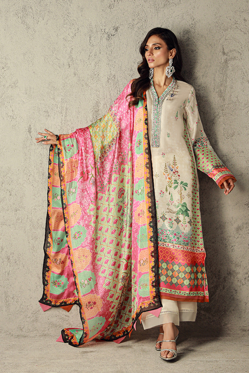 Wardha Saleem | Luxury Pret Traditional Wear | SARA XS Off White Pure Raw Silk