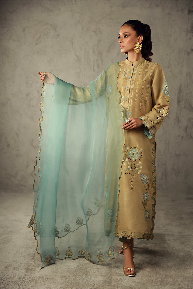 Wardha Saleem | Luxury Pret Traditional Wear | AMANI S Gold Pure Raw Silk