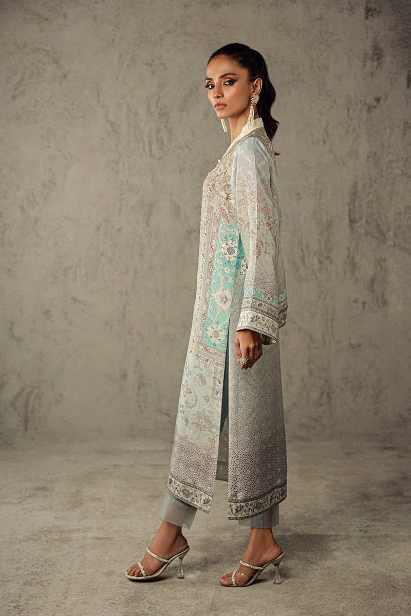 Wardha Saleem | Luxury Pret Traditional Wear | JANA XL Gray Pure Raw Silk