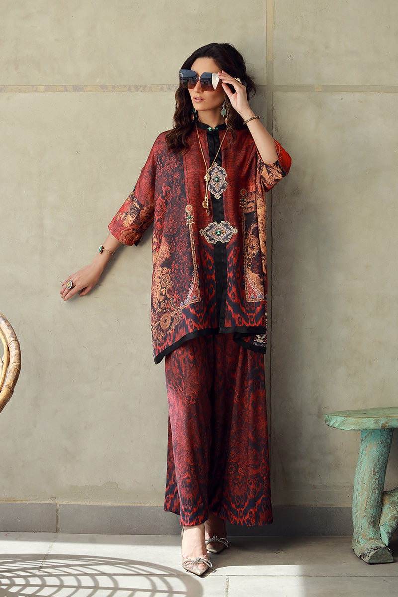 Wardha Saleem | Luxury Pret Fusion Wear | HAZEL (2PC) XL Rust Female