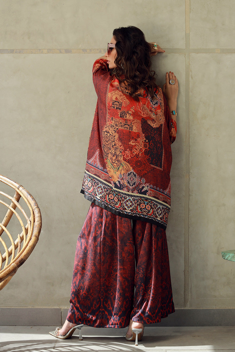 Wardha Saleem | Luxury Pret Fusion Wear | HAZEL (2PC) S Rust Female