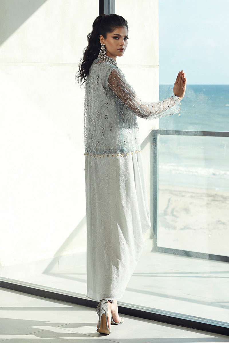 Wardha Saleem | Luxury Pret Fusion Wear | PEARL (2PC) S Sky Blue Female