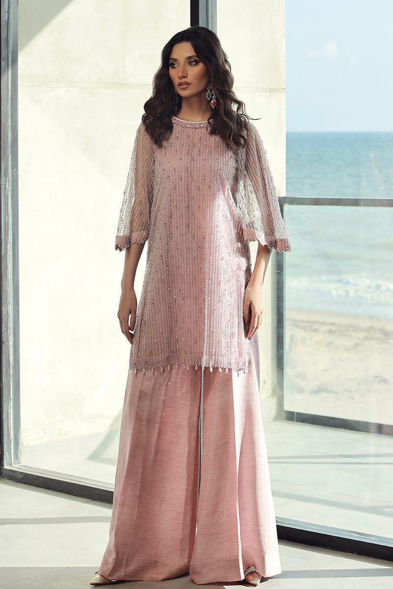 Wardha Saleem | Luxury Pret Fusion Wear | AVA (2PC) XS Powder Pink Female
