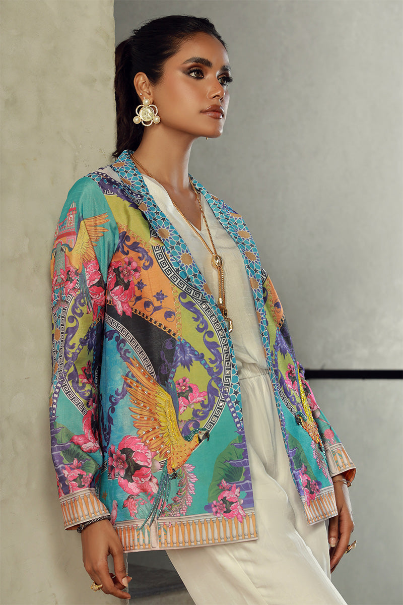 Wardha Saleem | Luxury Pret Fusion Wear | MINA XL Multi Indian Raw Silk