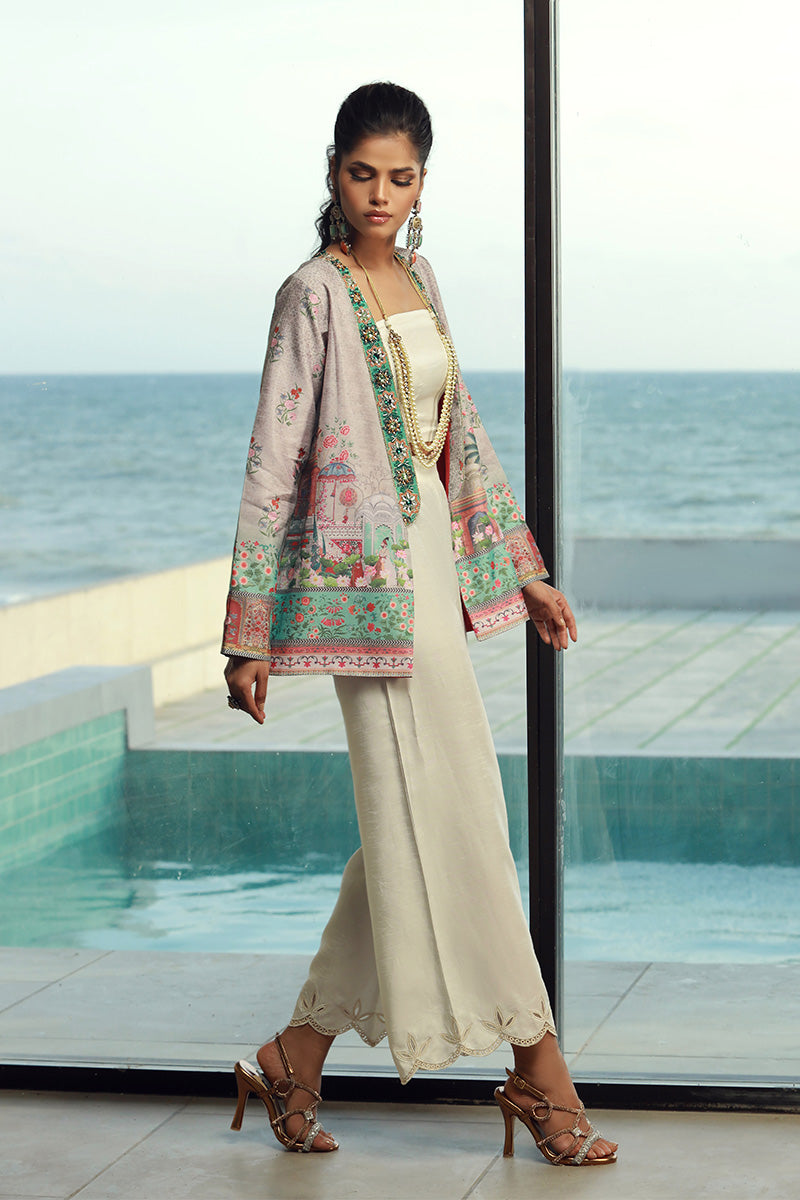 Wardha Saleem | Luxury Pret Fusion Wear | VIVIE XS Off White Female