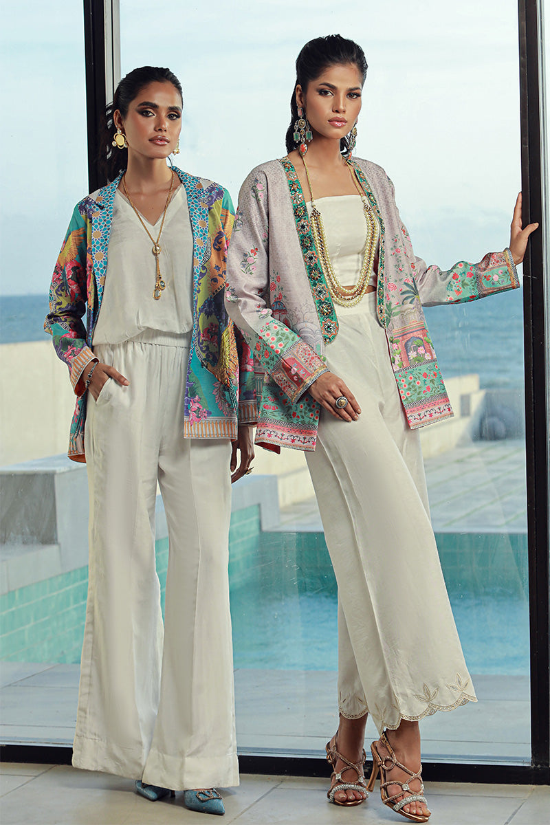 Wardha Saleem | Luxury Pret Fusion Wear | MINA M Multi Indian Raw Silk