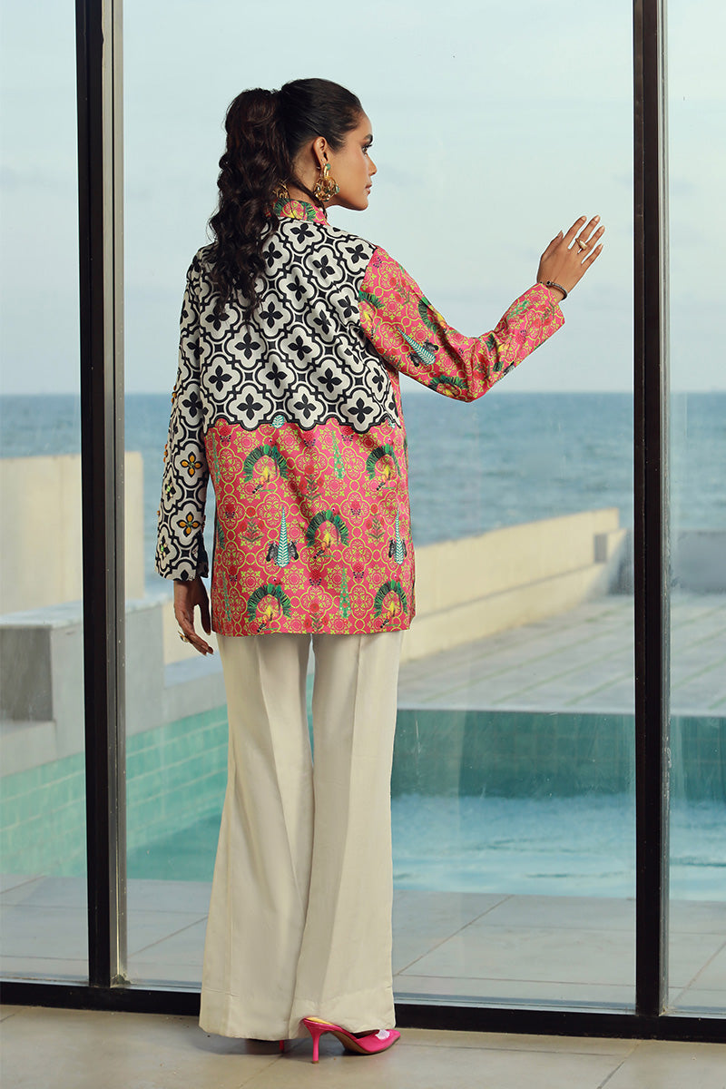 Wardha Saleem | Luxury Pret Fusion Wear | EZRA S White Korean Silk