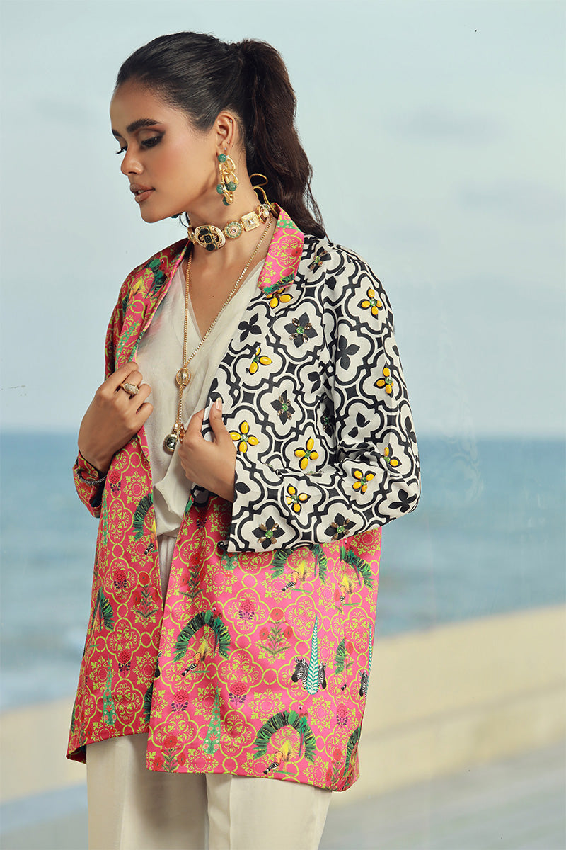 Wardha Saleem | Luxury Pret Fusion Wear | EZRA M White Korean Silk