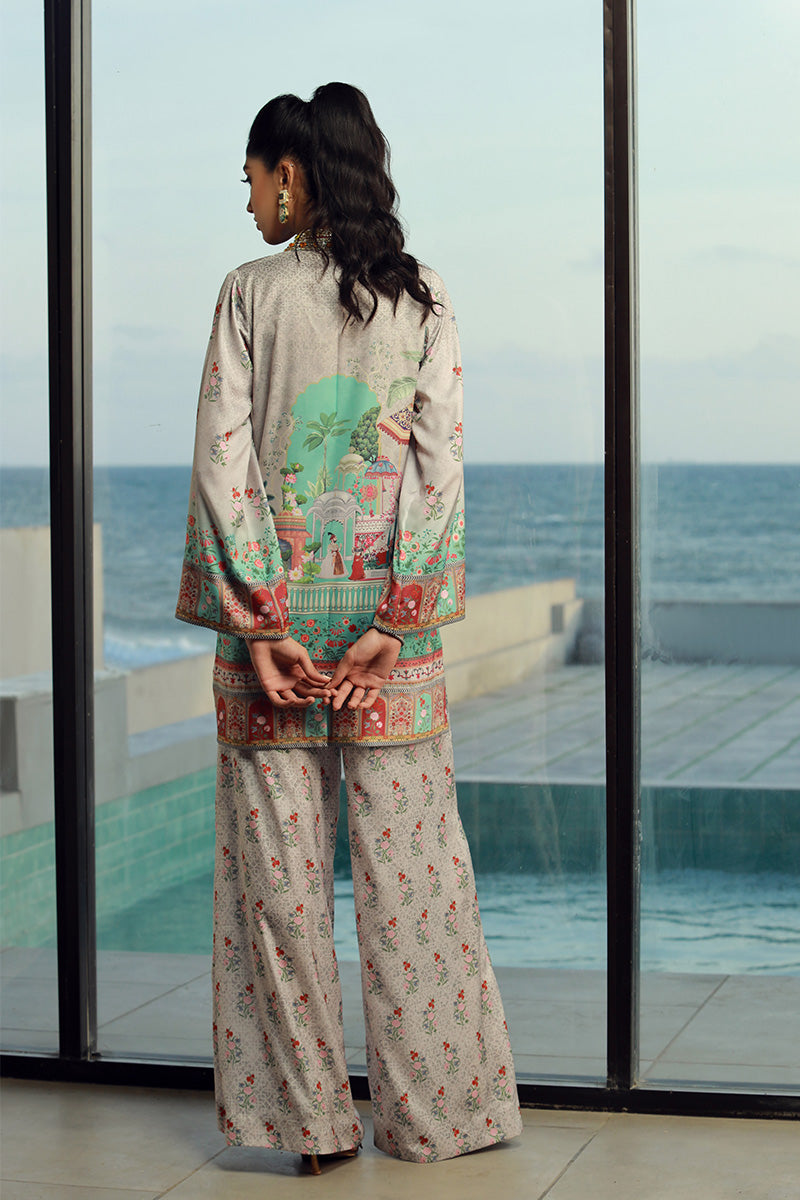 Wardha Saleem | Luxury Pret Fusion Wear | LILA (2PC) S Light Gray Female