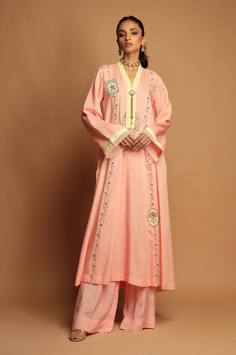 Wardha Saleem | Luxury Pret Traditional Wear | ALLURE (2PC) XS Pink Cotton Silk