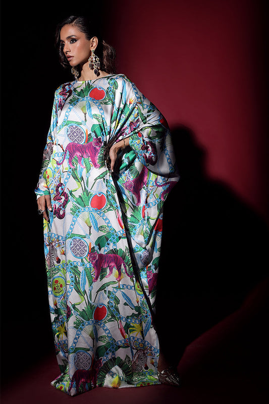 Wardha Saleem | Luxury Pret Fusion Wear | EDEN DRAPE (1PC) XS White Silk